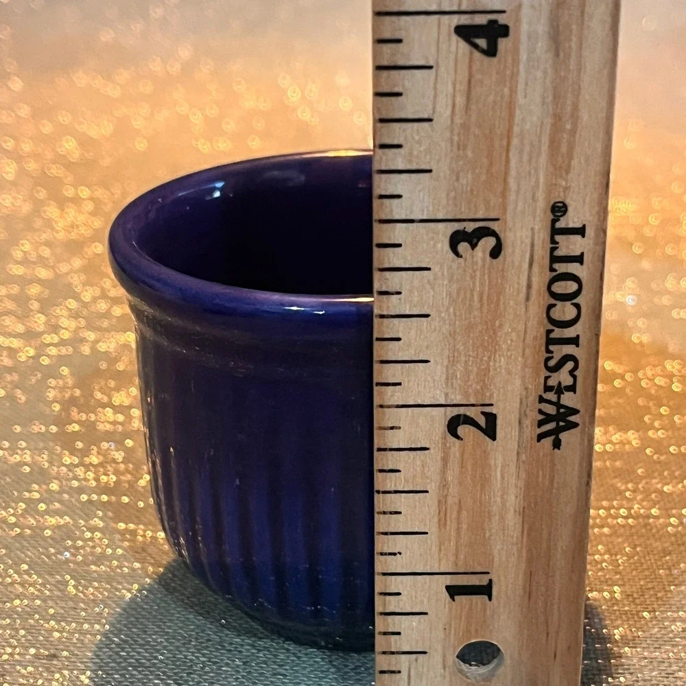 Red Wing Pottery Cobalt Blue Ramekin Dish Small Ceramic Bowl 3 inch